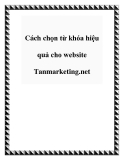 Cách chọn từ khóa hiệu quả cho website Tanmarketing.net