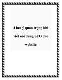 4 lưu ý quan trọng khi viết nội dung SEO cho website