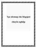 Tạo sitemap cho blogspot chuyên nghiệp