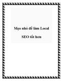 Mẹo nhỏ để làm Local SEO tốt hơn