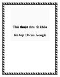 Thủ thuật đưa từ khóa lên top 10 của Google