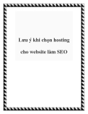 Lưu ý khi chọn hosting cho website làm SEO