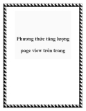 Phương thức tăng lượng page view trên trang