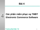 Các phần mềm phục vụ thương mại điện tử