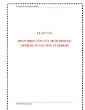  LUẬN VĂN: HOÀN THIỆN CÔNG TÁC THẨM ĐỊNH TÀI CHÍNH DỰ ÁN TẠI CÔNG TY KINH ĐÔ