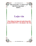 Luận văn: Hoạt động tín dụng tại ngân hàng liên doanh INDOVINA chi nhánh Cần Thơ