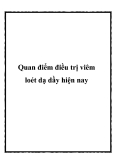 Quan điểm điều trị viêm loét dạ dầy hiện nay