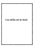 Gan nhiễm mỡ do thuốc