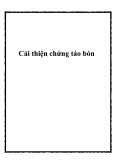 Cải thiện chứng táo bón