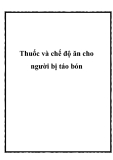 Thuốc và chế độ ăn cho người bị táo bón