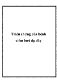 Triệu chứng của bệnh viêm loét dạ dày