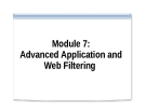 Module 7: Advanced Application and Web Filtering