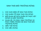 SINH THÁI MÔI TRƯỜNG RỪNG