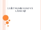 LUẬT NGOẠI GIAO VÀ LÃNH SỰ