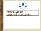 PHÁP LUẬT VỀ GIẢI THỂ VÀ PHÁ SẢN