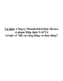 Tiểu luận:Vụ kiện: Công ty Thunderbird kiện Mexico vi phạm Hiệp định NAFTA và luật về “đối xử công bằng và thỏa đáng