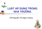 LUẬT ÁP DỤNG TRONG NHÀ TRƯỜNG