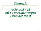 LĨNH VỰC THUẾ