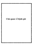 Chủ quan về bệnh gút