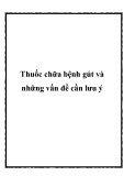 Thuốc chữa bệnh gút và những vấn đề cần lưu ý