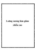 Loãng xương làm giảm chiều cao