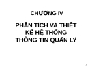 PHÂN TÍCH VÀ THIẾT KẾ HỆ THỐNG THÔNG TIN QUẢN LÝ