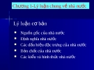 Bài giảng Pháp luật đại cương - Chương 1:  Lý luận chung về nhà nước