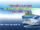 TÌM HIỂU ULB 1930 - SO SÁNH HỐI PHIẾU VÀ SÉC - CÁC MẪU SÉC