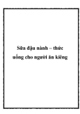 Sữa đậu nành – thức uống cho người ăn kiêng