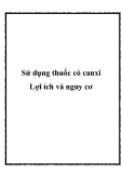 Sử dụng thuốc có canxi Lợi ích và nguy cơ