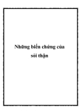 Những biến chứng của sỏi thận