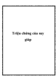 Triệu chứng của suy giáp