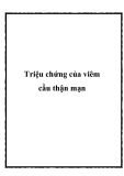 Triệu chứng của viêm cầu thận mạn