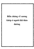 Biến chứng về xương khớp ở người đái tháo đường