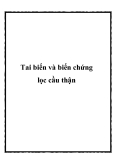 Tai biến và biến chứng lọc cầu thận