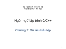 Ngôn ngữ lập trình C/C++: Chương 7: Dữ liệu kiểu tệp