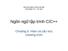 Ngôn ngữ lập trình C/C++: Chương 6: Hàm và cấu trúc