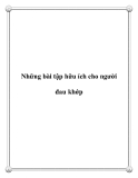 Những bài tập hữu ích cho người đau khớp