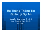 Hệ Thống Thông Tin  Quản Lý Dự Án