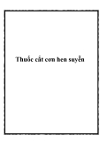 Thuốc cắt cơn hen suyễn