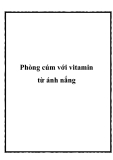 Phòng cúm với vitamin từ ánh nắng