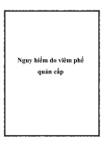 Nguy hiểm do viêm phế quản cấp