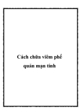 Cách chữa viêm phế quản mạn tính