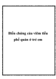 Biến chứng của viêm tiểu phế quản ở trẻ em