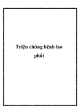 Triệu chứng bệnh lao phổi