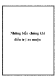 Những biến chứng khi điều trị lao muộn