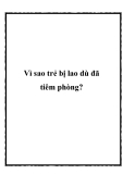 Vì sao trẻ bị lao dù đã tiêm phòng?