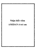 Nhận biết viêm AMIDAN ở trẻ em