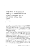 Báo cáo "Nhận thức về trách nhiệm xã hội của người dânhân dân Hà nội đối với công tác dân số kế hoạch hoá gia đình " 