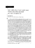 Báo cáo " Phát triển tâm lý học nước nhà trong điều kiện hội nhập khu vực và quốc tế" 